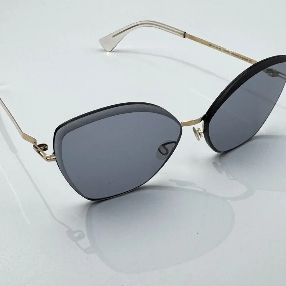 Mykita Sunglasses Studio 10.2 Col 342 Gold Cat Eye Butterfly Oversize Frame 62mm
